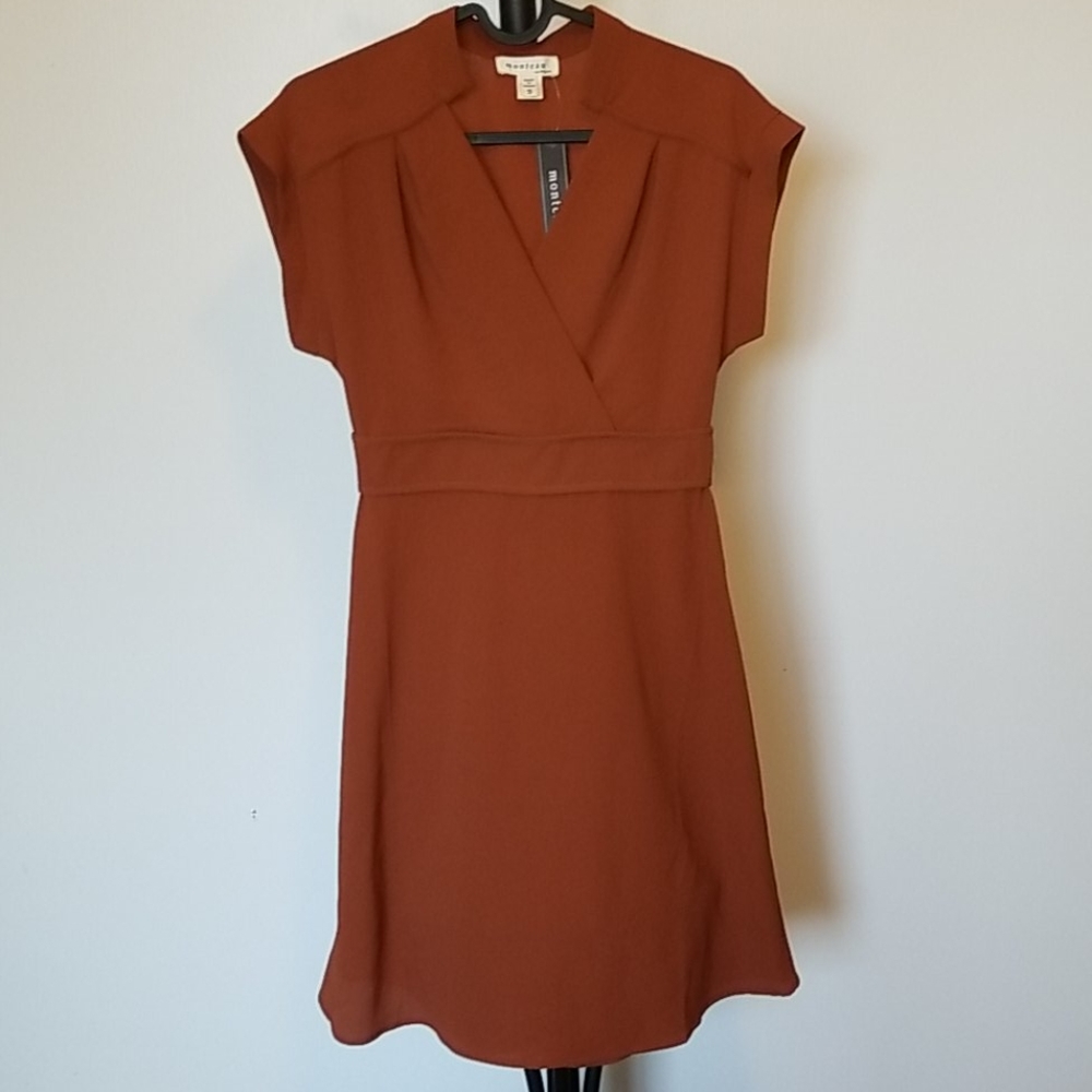 Monteau Orange / Brown Dress Small